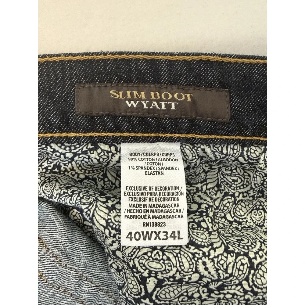 Cody James Wyatt Slim Boot Jeans Mens 40x34 Dark Wash Western Cowboy Denim